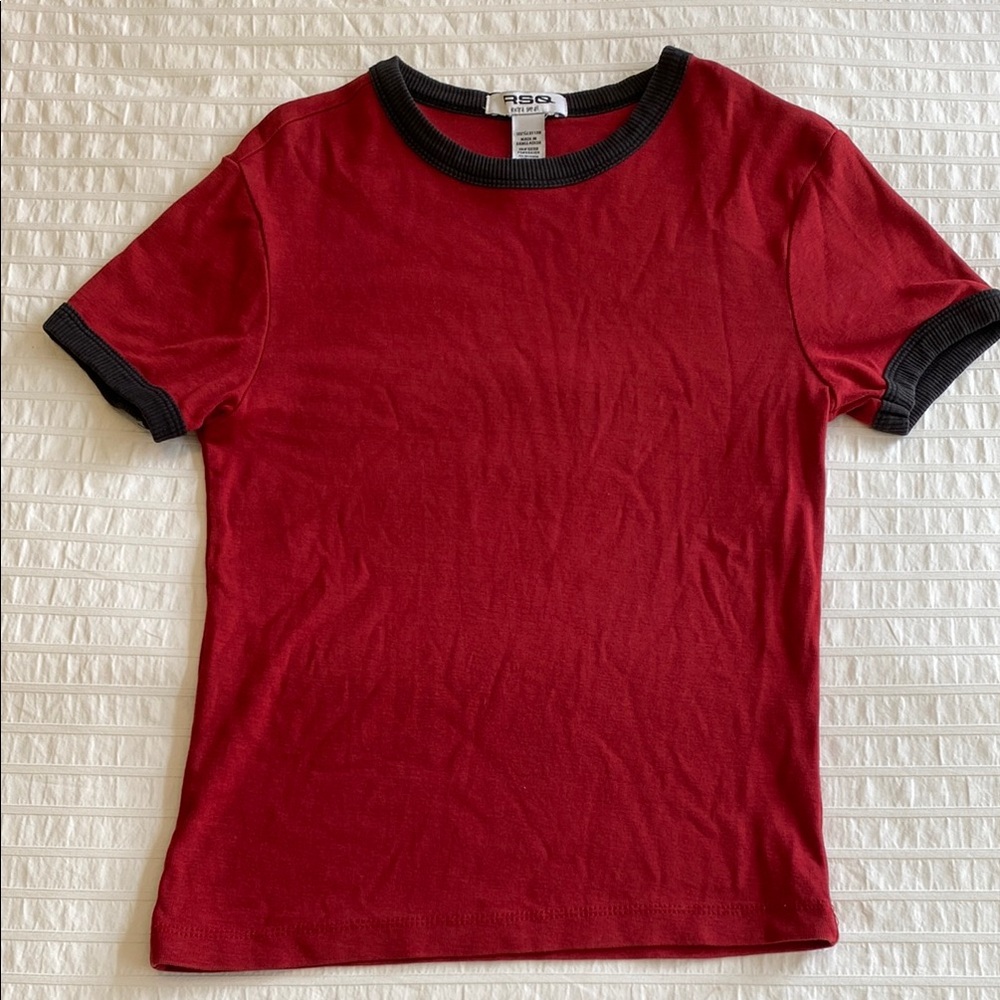 RSQ Red Tee with Black Trim
